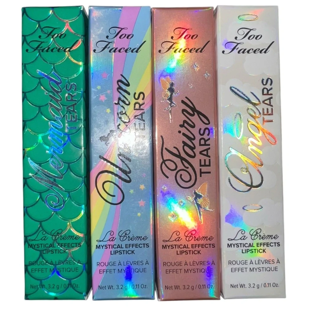 RARE!🦄🧜♀️NWB Too Faced La Crème Mystical Effects Lipstick Collection FULL SET! - Picture 1 of 4